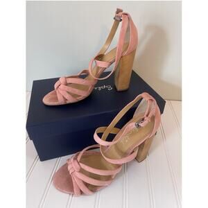 Splendid Faris Heeled Sandals Shoes Suede Blush Pink - Size Women's 8.5
